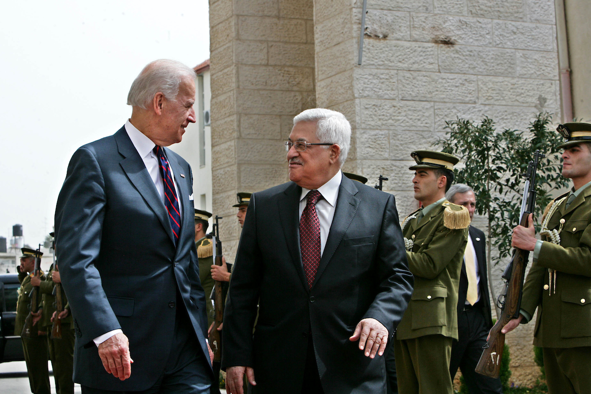 محمود عباس جو بايدن Mahmoud Abbas Joe Biden
