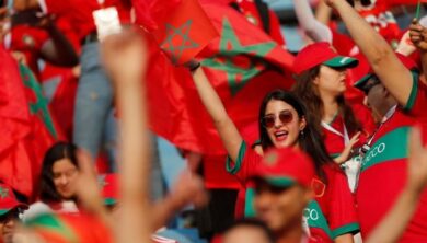 مشجعات المنتخب المغربي Supporters de l'équipe nationale marocaine